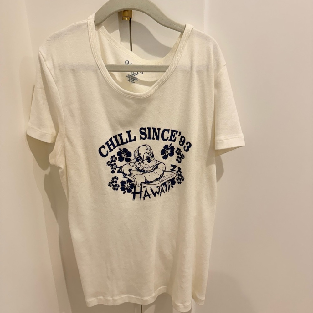 Brandy Melville White Graphic Tee